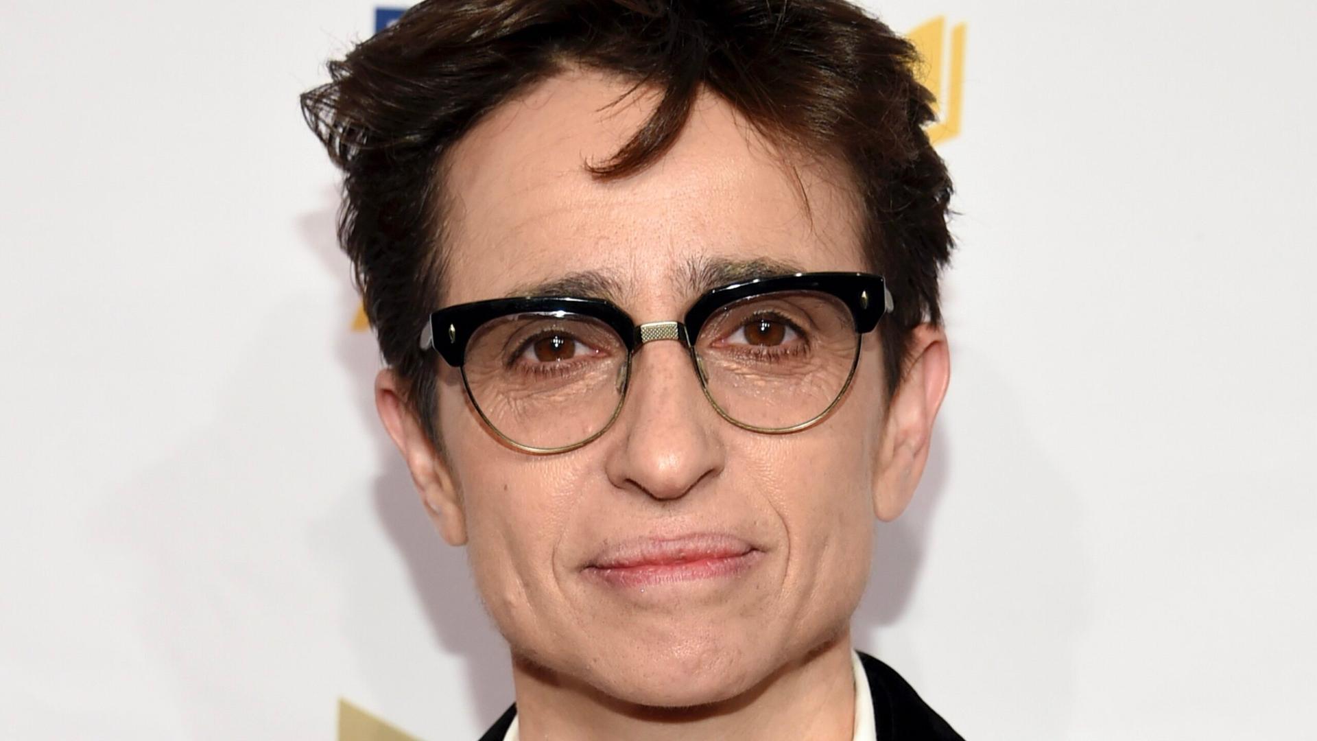 shot of Masha Gessen at a book event in New York