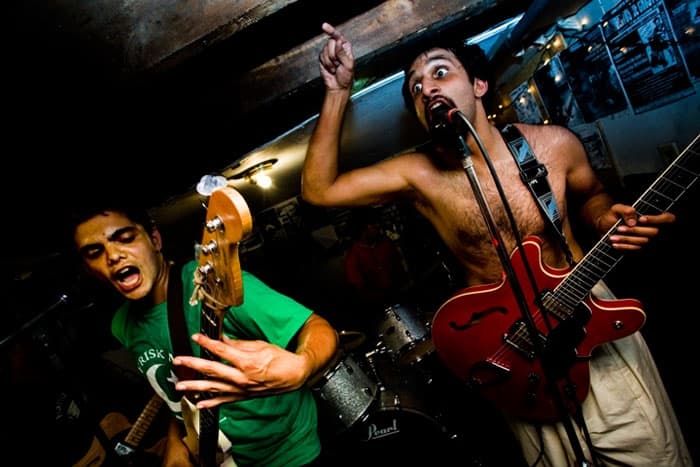 ...and playing a basement show in Chicago with Shahjehan Khan