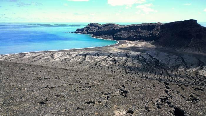 The island formed after an eruption at the Hunga Tonga-Hunga Ha'apai volcano, a two hour boat ride from the island of Tonga.