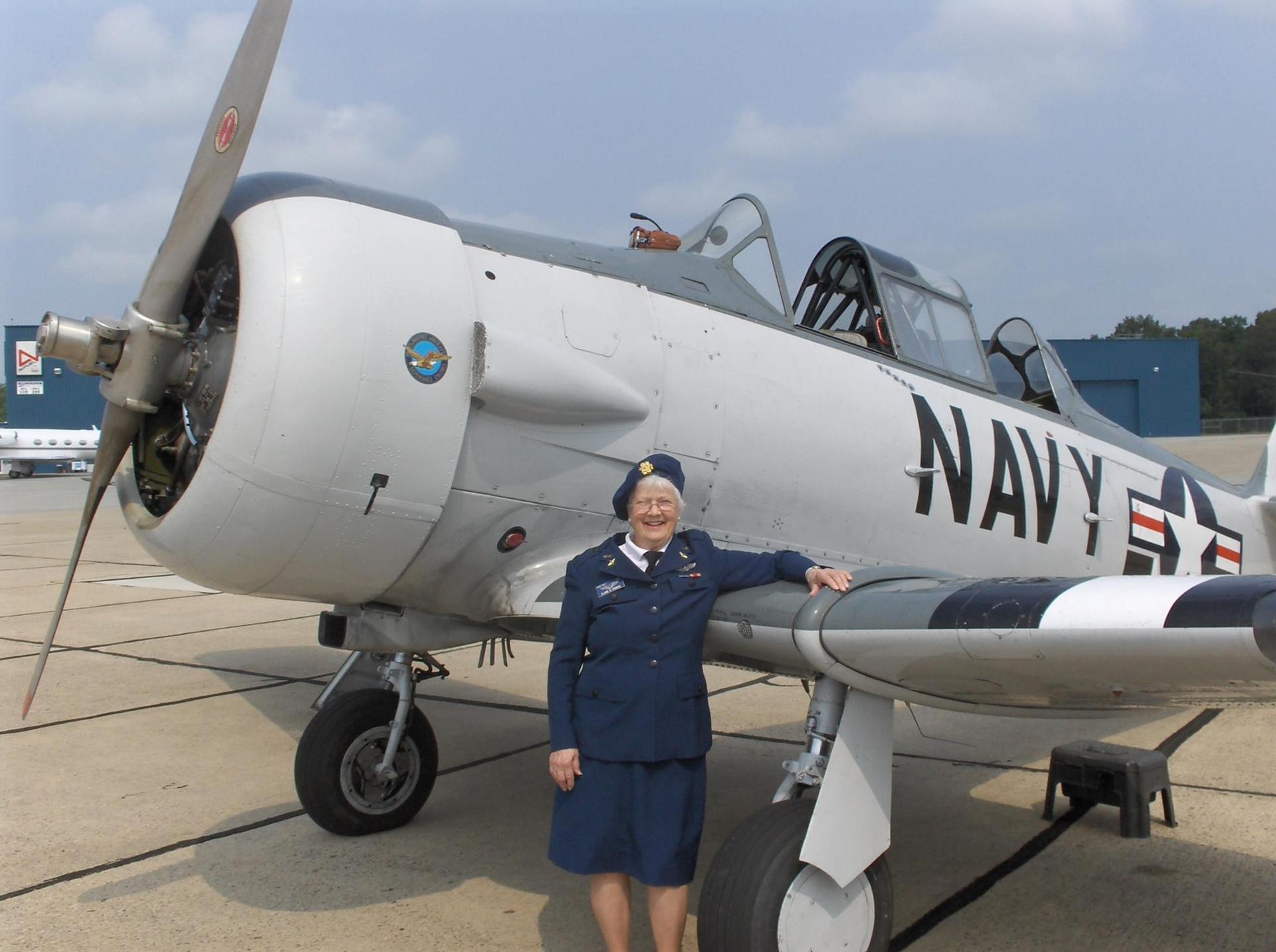Elaine Harmon, one of just over 1000 women who served as WASPs, or Women Airforce Service Pilots