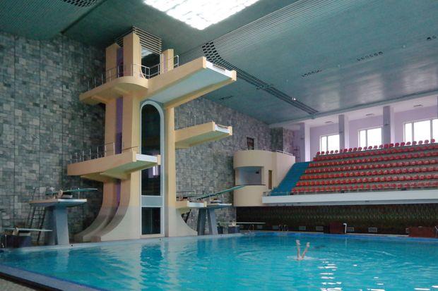 A view of the Changgwang Health and Recreation Complex, Pyongyang (1981-86)