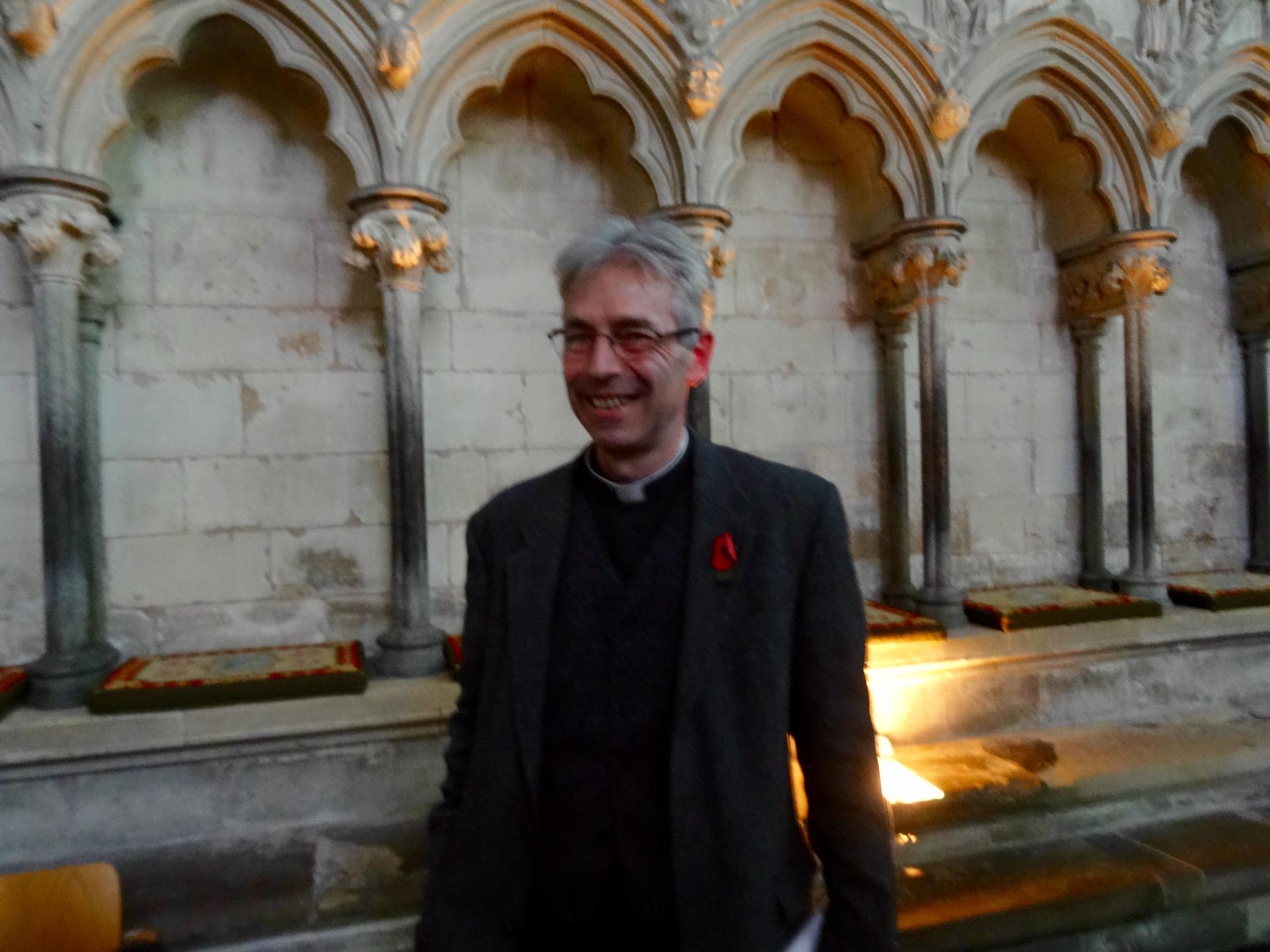 Edward Probert, Canon Chancellor at Salisbury Cathedral where one of the four remaining copies of the Magna Carta is kept. 