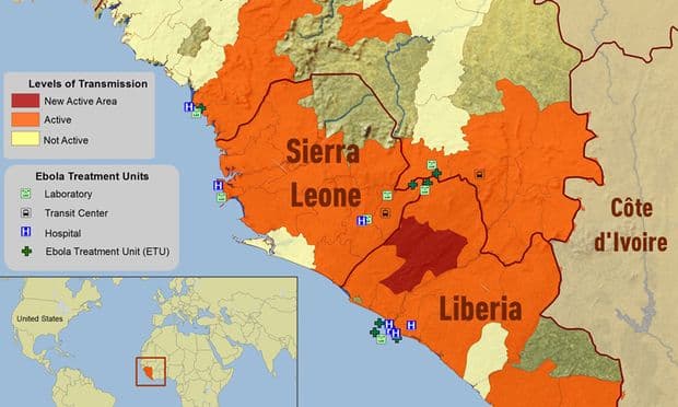 Ebola map