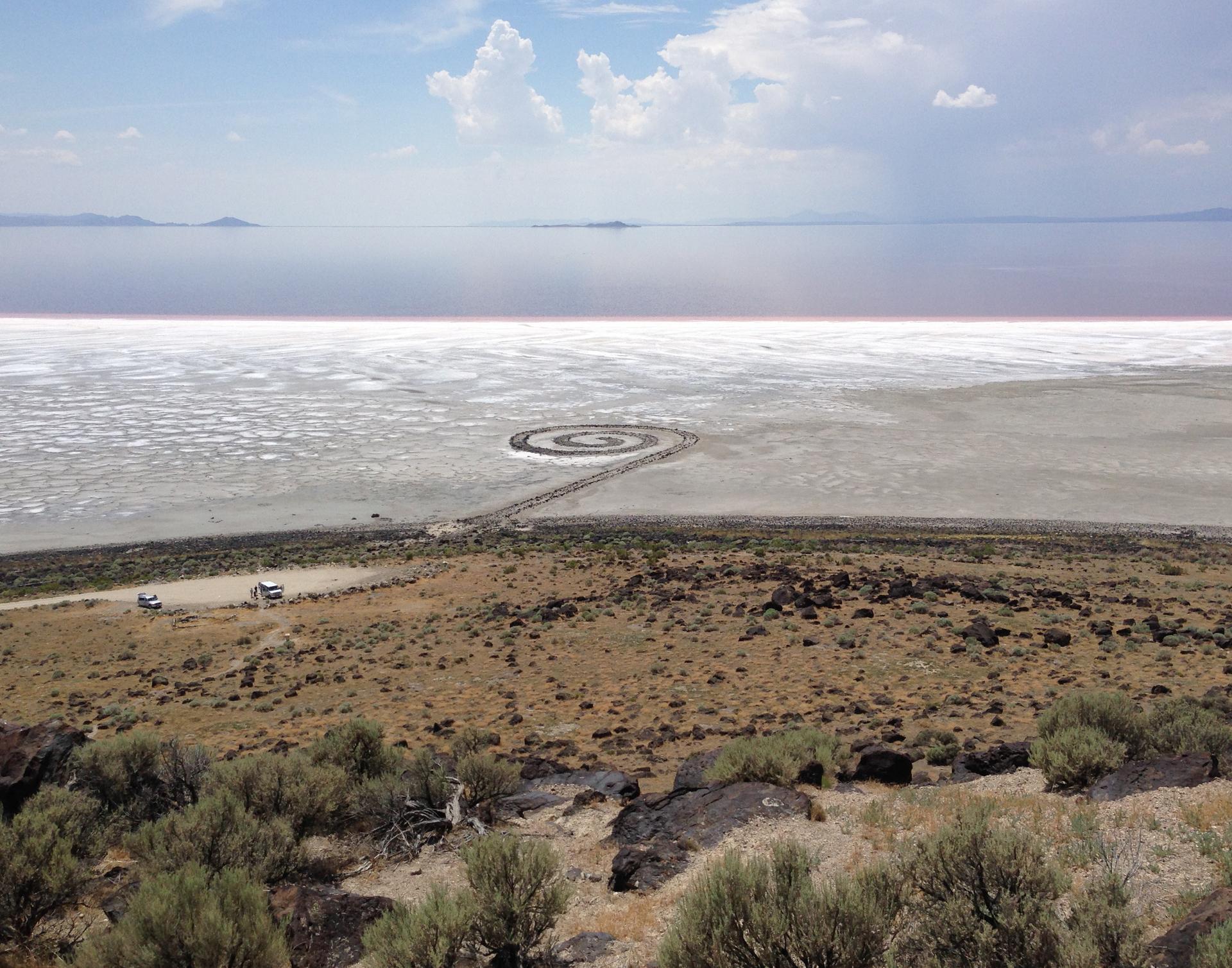 Spiral Jetty in the distance