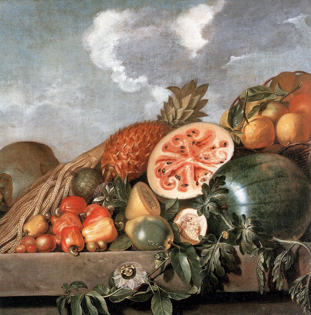 Albert Eckhout “Pineapple, watermelons and other fruits (Brazilian fruits)” (circa 1610-circa 1666)