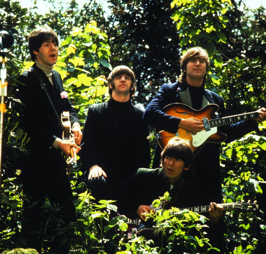 The Beatles filming