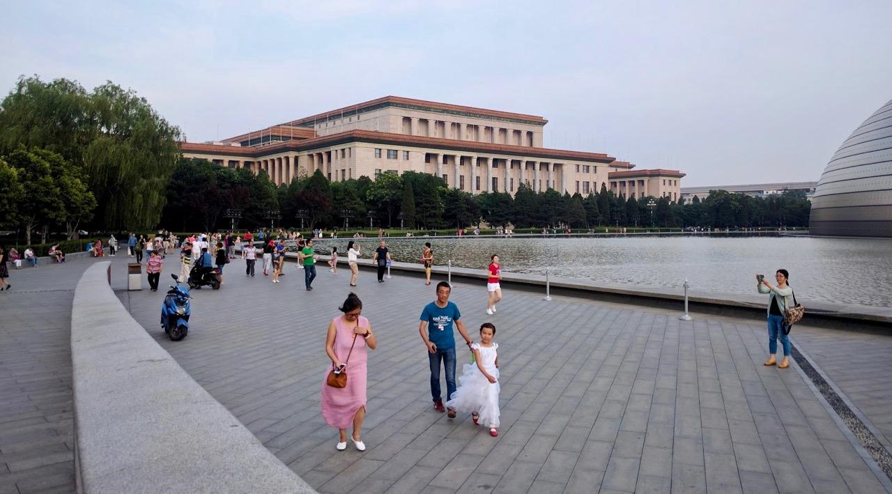 Outside the Great Hall of the People, near Beijing's Tiananmen Square