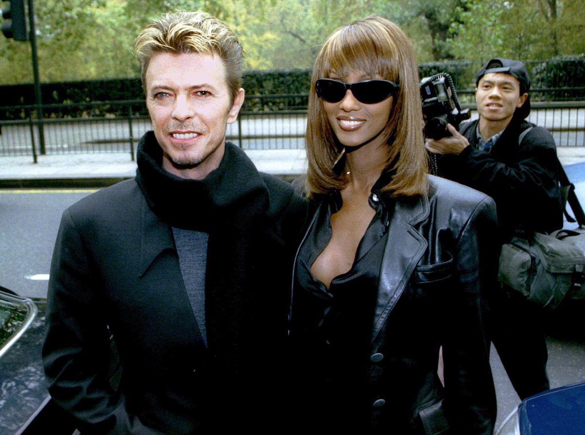 David Bowie and wife Iman arrive at the 