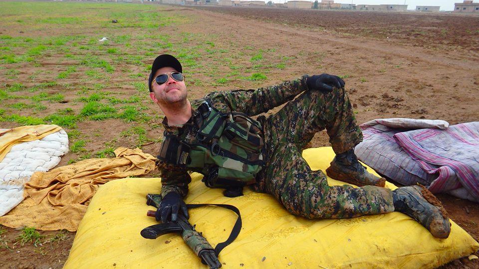 US army veteran Buck Clay in Rojava, an area in northern Syria under the control of YPG Kurdish militia.