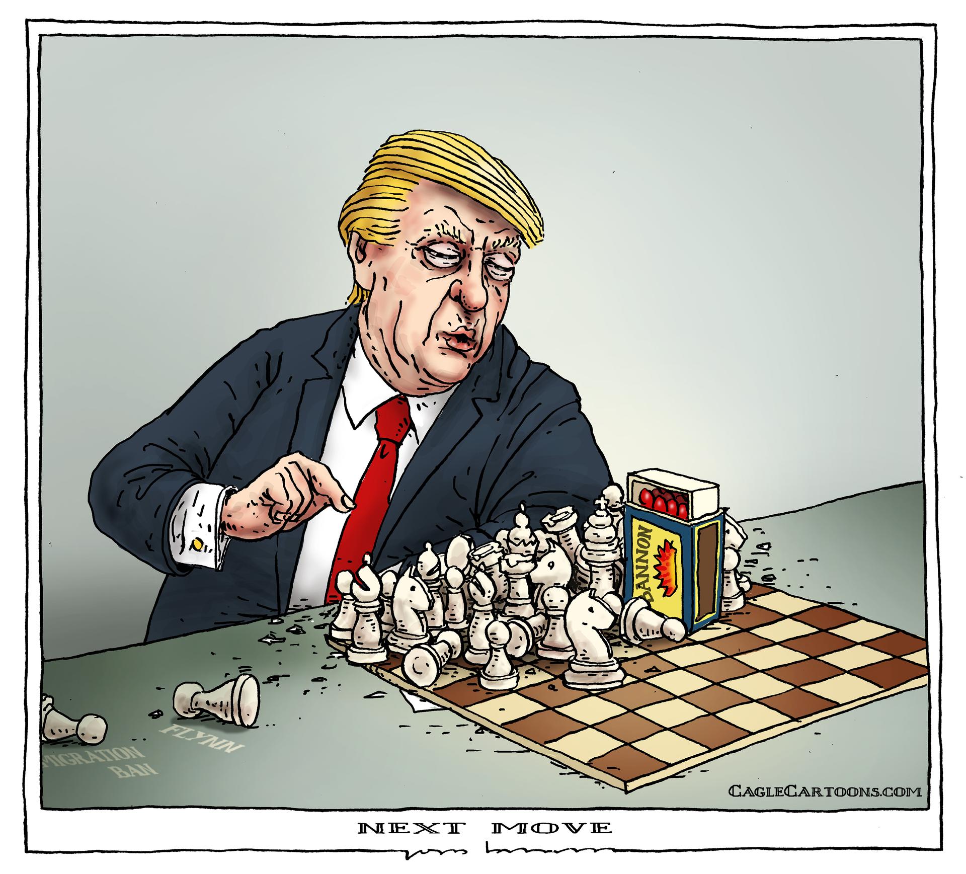 Trump playing chess