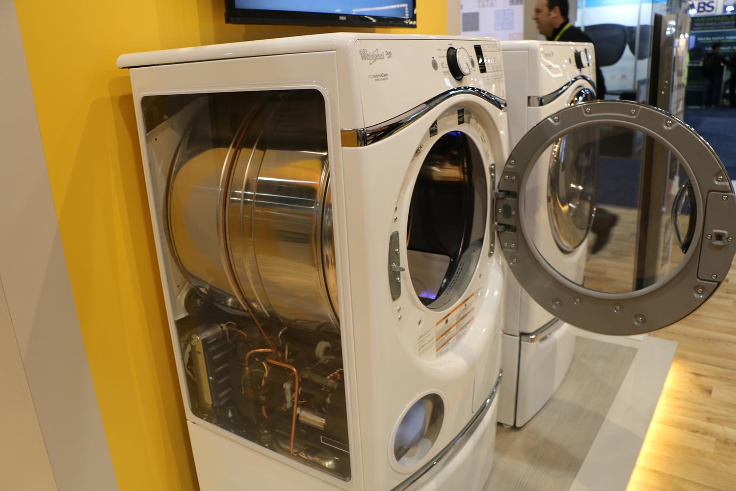 Whirlpool's new clothes dryer recycles its hot air instead of venting it, which the company says cuts its energy use by nearly 75%.