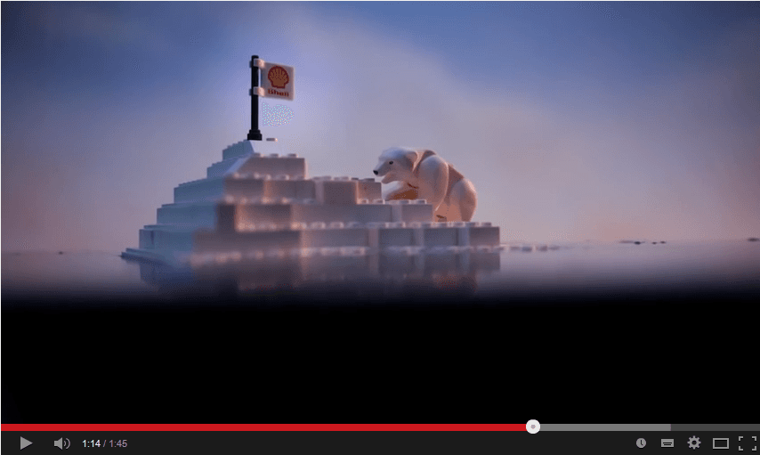 This 2014 Greenpeace video of an oil spill engulfing the Arctic was part of a successful campaign to get LEGO to cut its promotional ties to the oil company Shell.