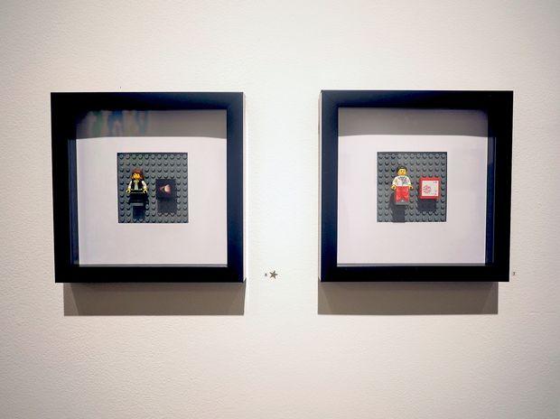 Framed Lego minifigs
