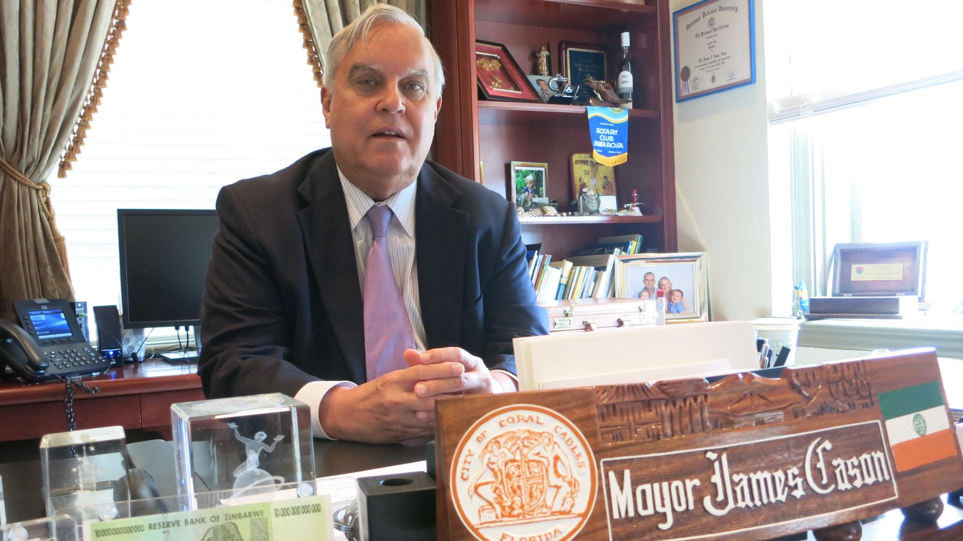 Mayor Jim Cason of Coral Gables says it's harder to be a Republican 