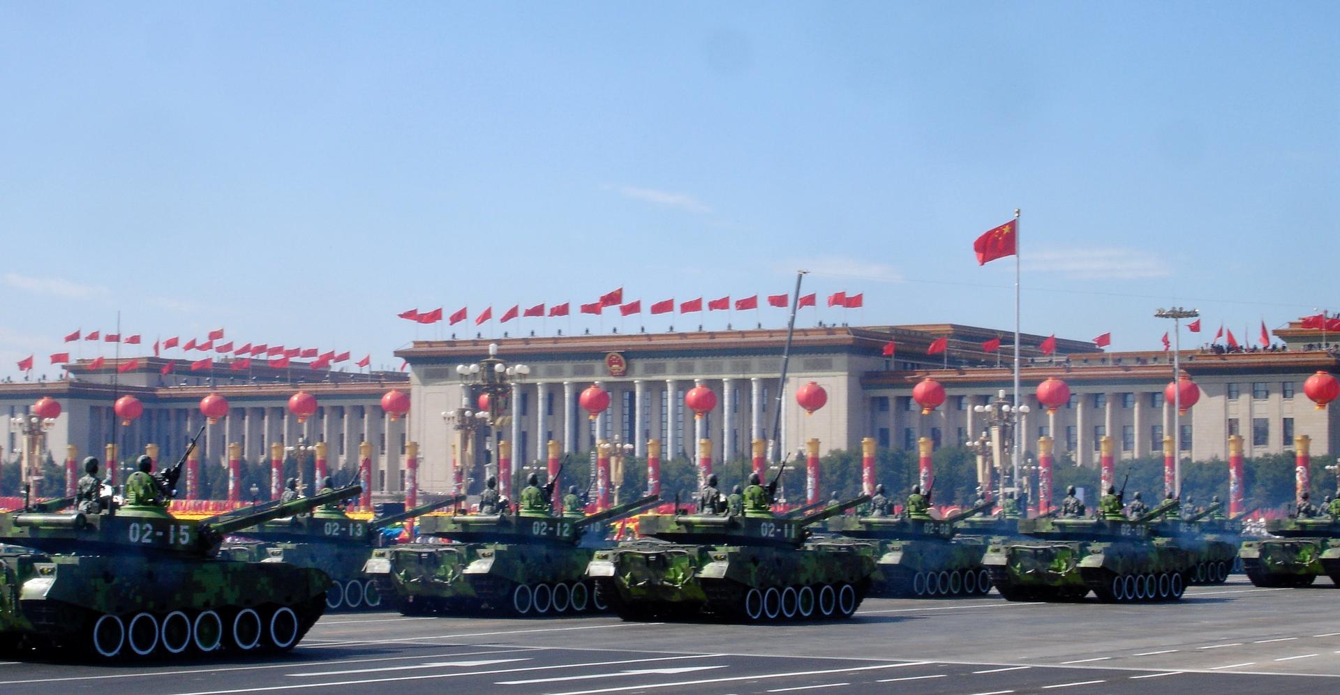 Chinese military parade past Beijing's Tiananmen Square