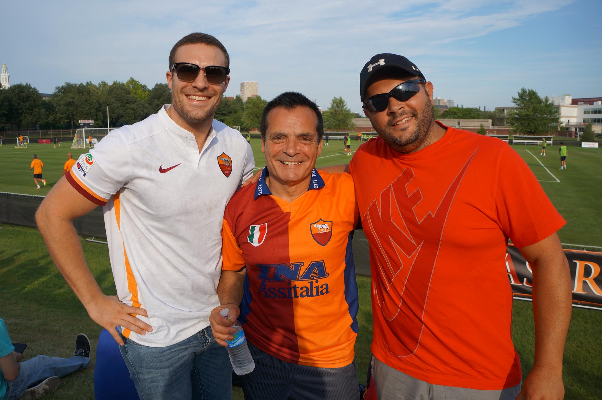 Niccolo L. Totaro, originally from Milan:  “…a Turkish friend told me ‘yo you there’s actually A.C. Roma is in Harvard too’ I was like, no way! He told because I was wearing the Totti jersey. I had to come because I wanted to get a picture with my idol Fr