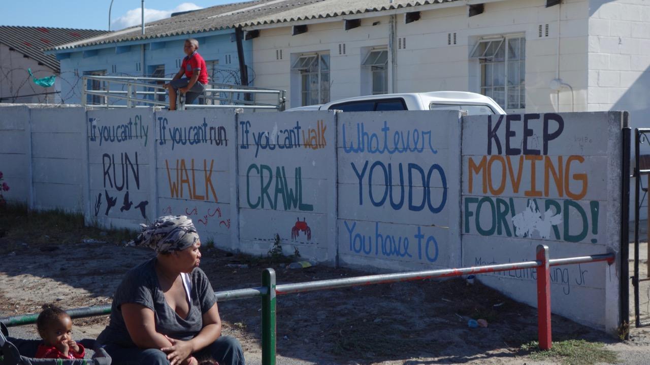 Scene in Elsie's River, one of the Cape Flats communities on the outskirts of Cape Town, South Africa