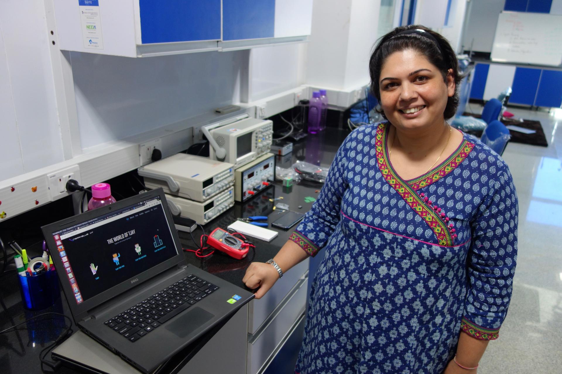 Rajlakshmi Borthakur's experience with her own child's epilepsy led her to start a company, making a glove with sensors that can read the body's electrical signals to predict when epileptic seizures will happen.