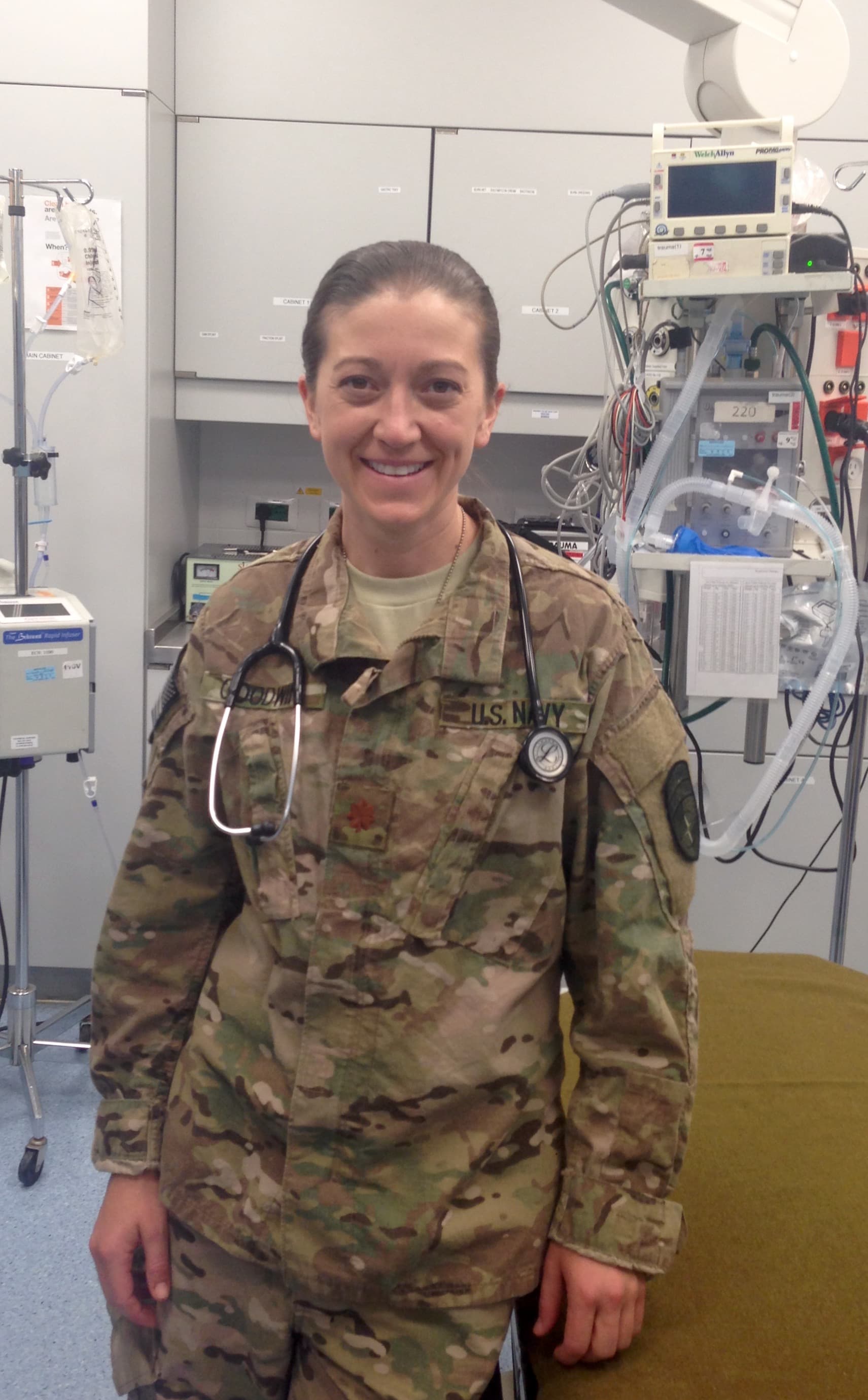 Lt. Comm. Tress Goodwin in Kandahar, Afghanistan