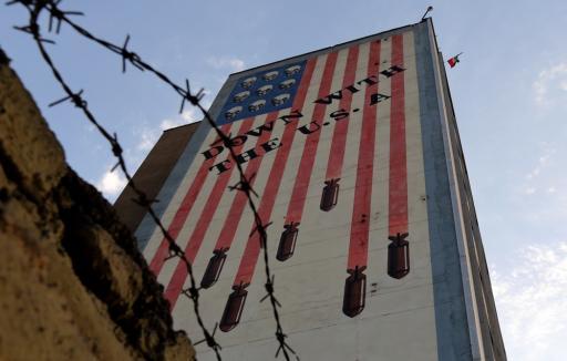 An anti-US mural on a wall of a building in Tehran.