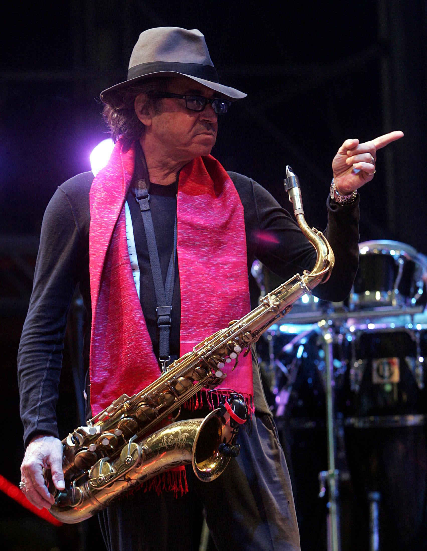 Gato Barbieri performs on stage at the annual Jazz Festival in Wiesen, Austria. July 2005.