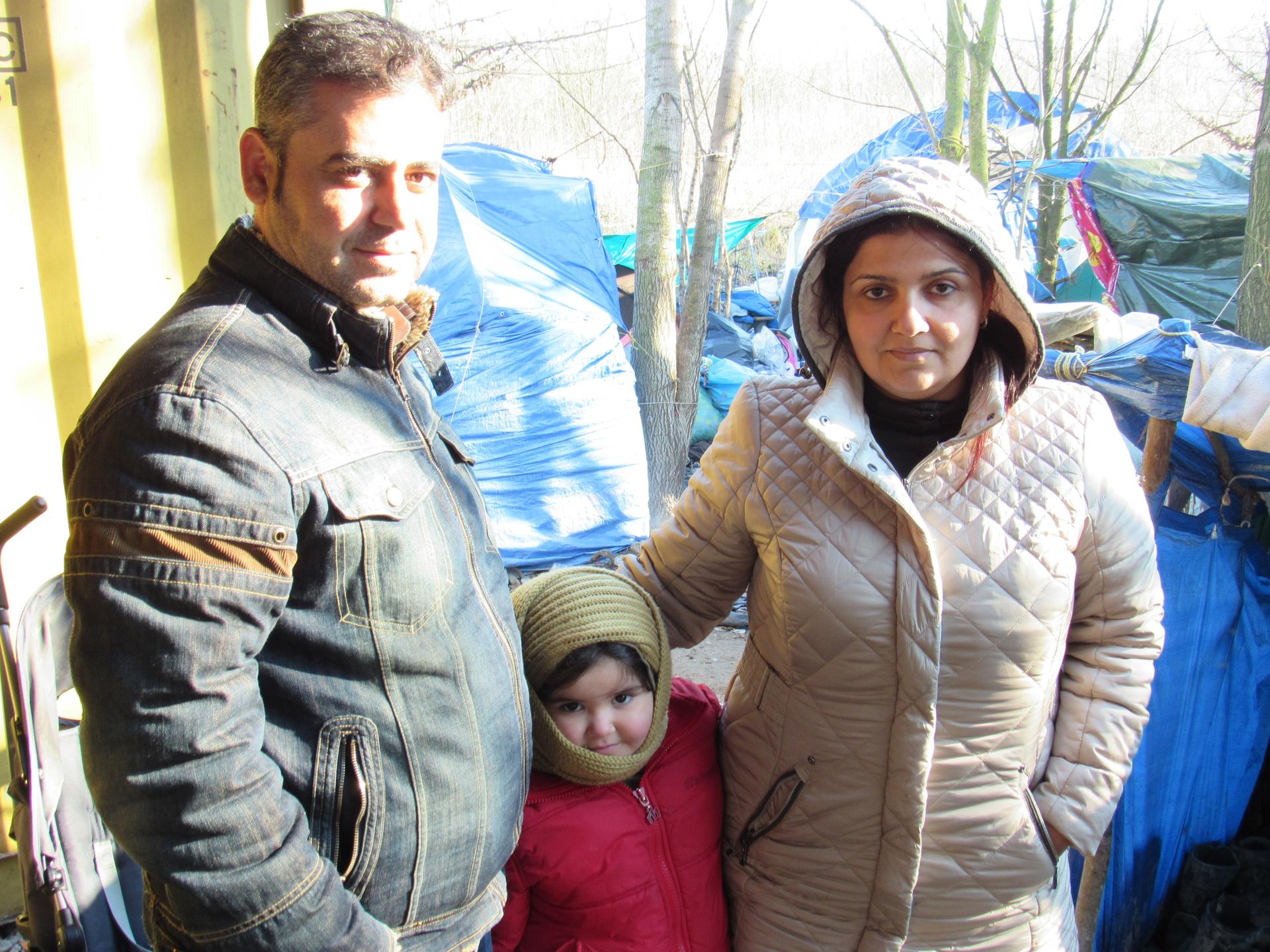 Hassan Dyar, his wife and daughter, just arrived at the camp. They are Iraqi Kurds from Sulaymaniyah