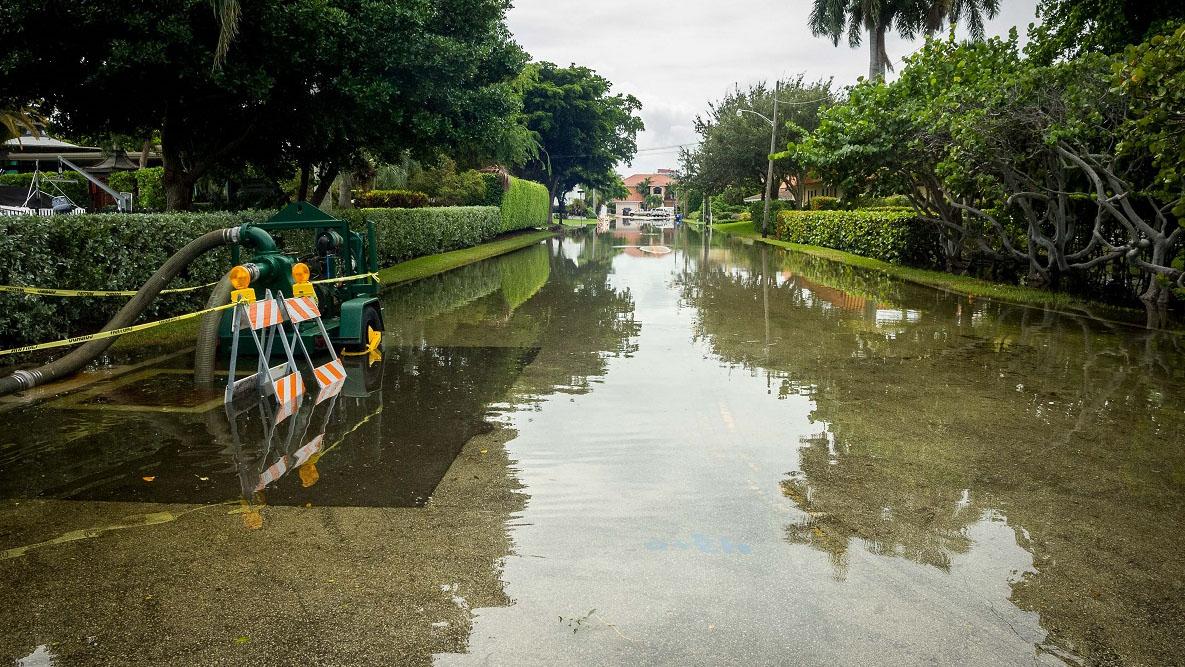 Hollywood, Florida during a high tide. September 2015.
