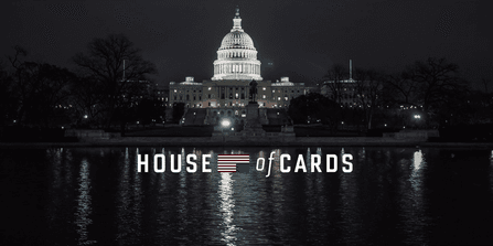 House of Cards depicts the rise of a US politician to the White House.