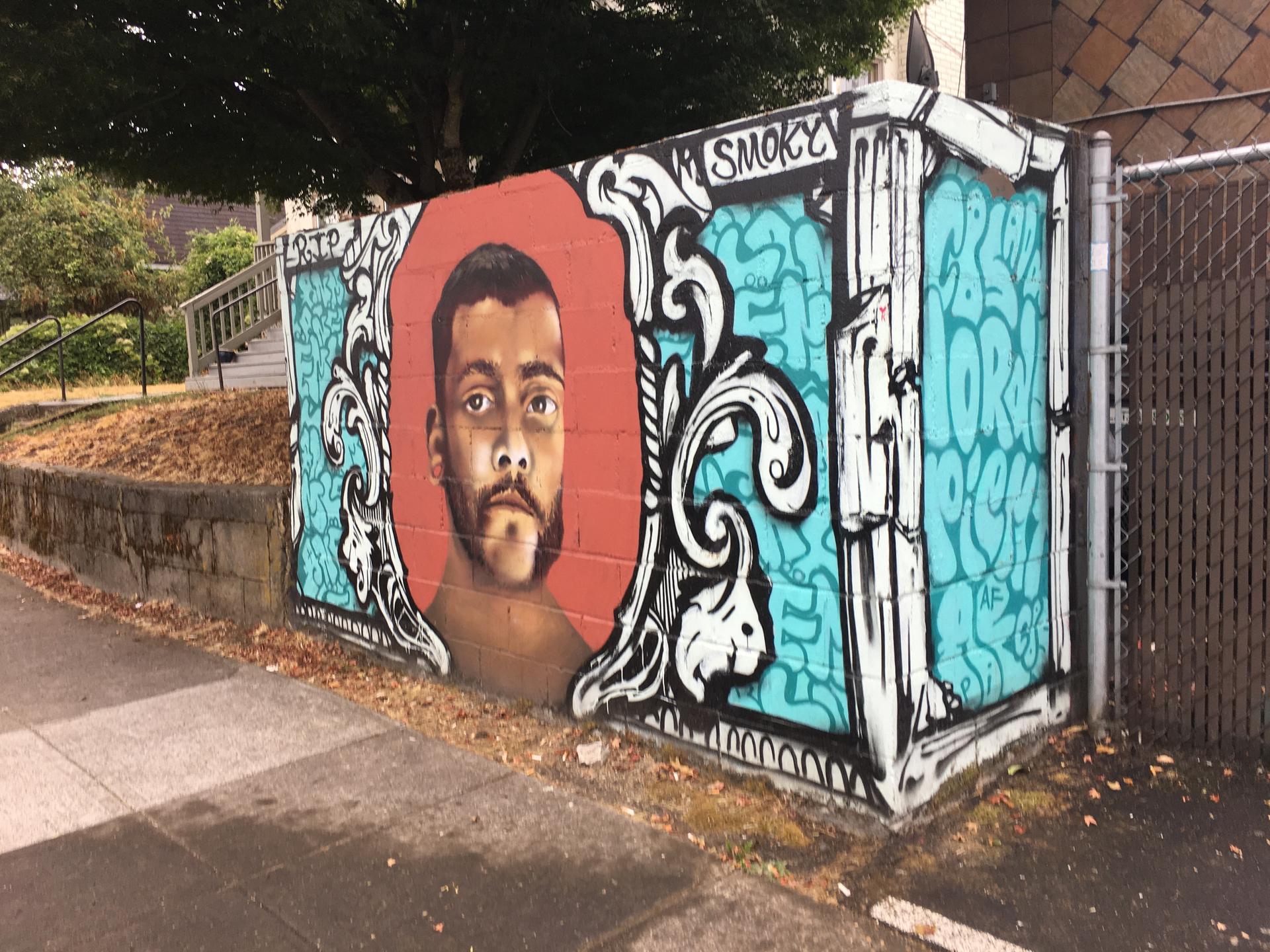 Street art in Portland memorializes young black men who've died.