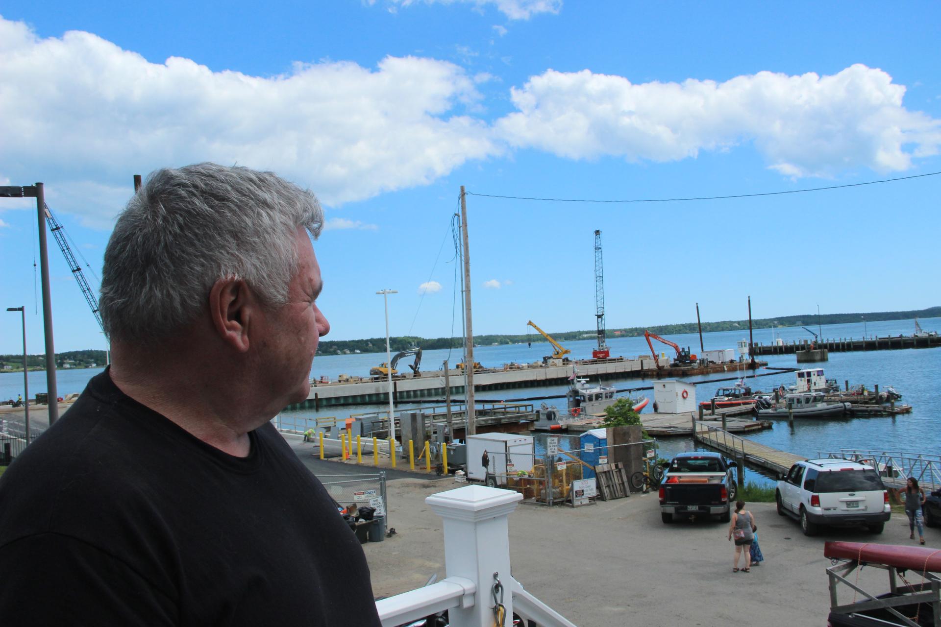 Ship pilot Bob Peacock guides vessels into the port of Eastport. His business was hurt when the shipment of cows to Turkey stopped in 2014.