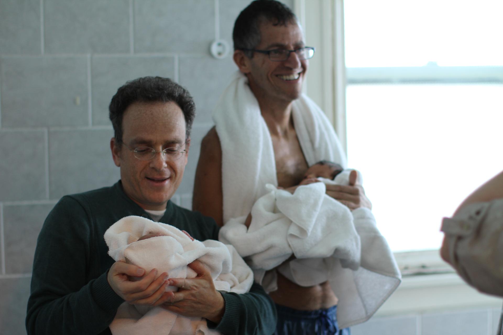 Amir and his husband, Ilan, came to Oregon from Israel last month to collect twins from a surrogate in Bend. Many gay couples opt to do the conversion in Oregon — away from their home and families — because most synagogues in Israel won’t perform the cere