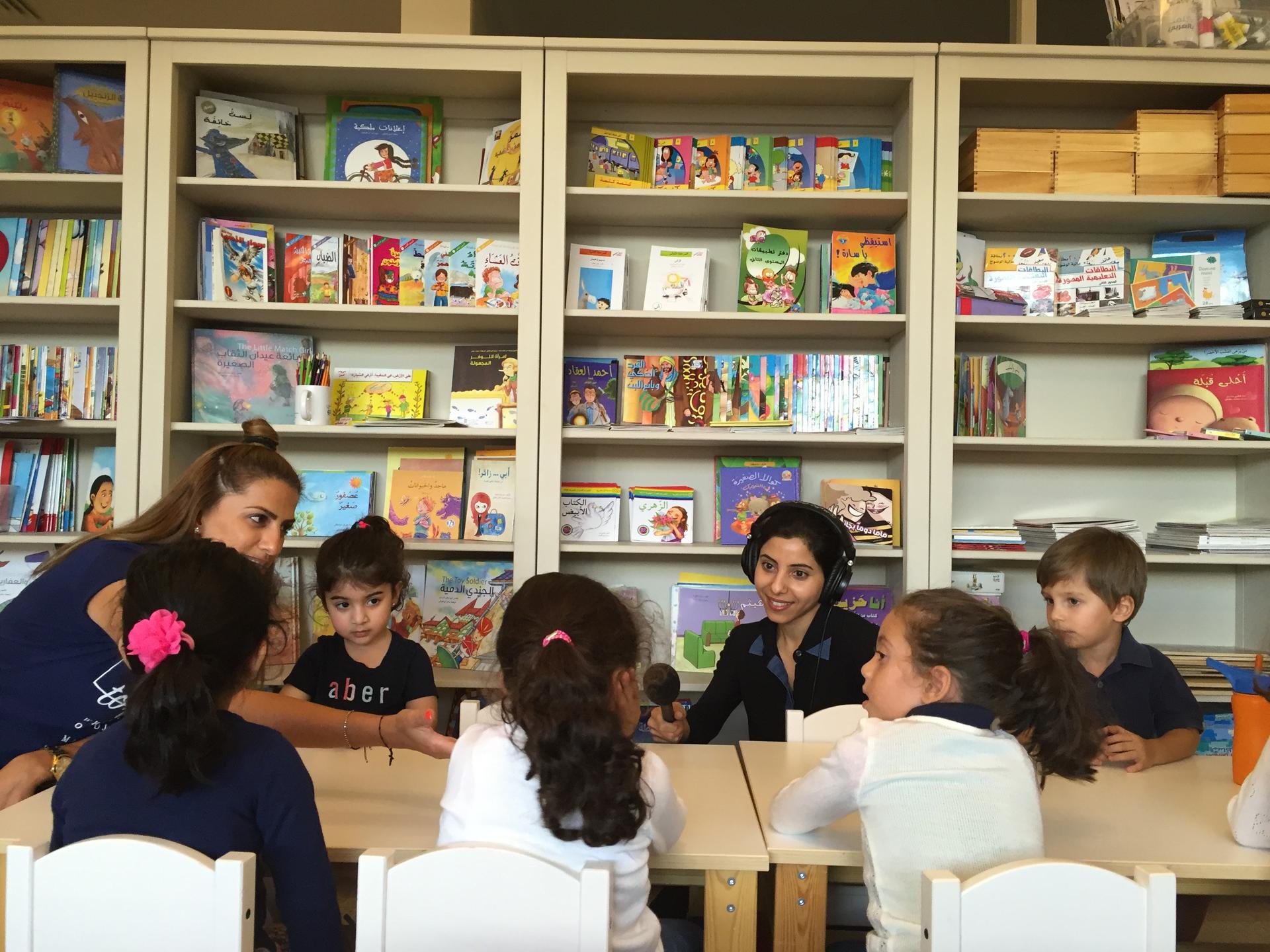 Toddlers at an Arabic class at the Iqraa Arabic Language Center in Dubai.