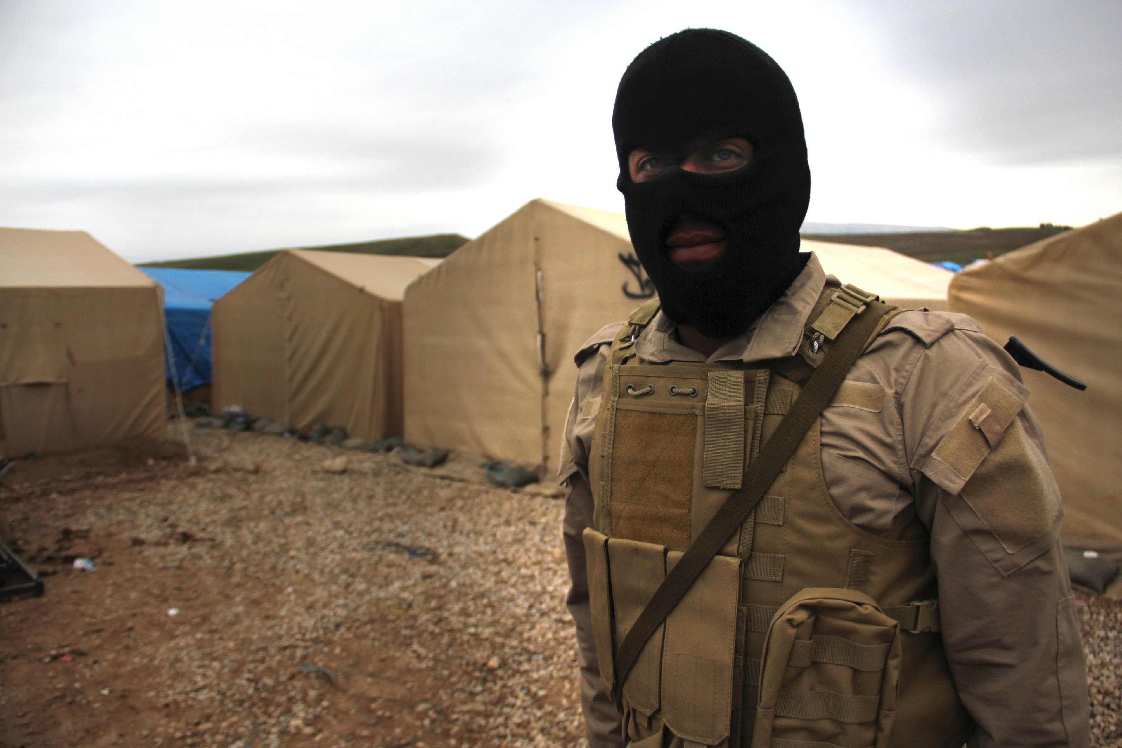 Ahmed’s family is still back in Mosul. He is training here in hopes of retaking his city from Isis, which executed two of his brothers.