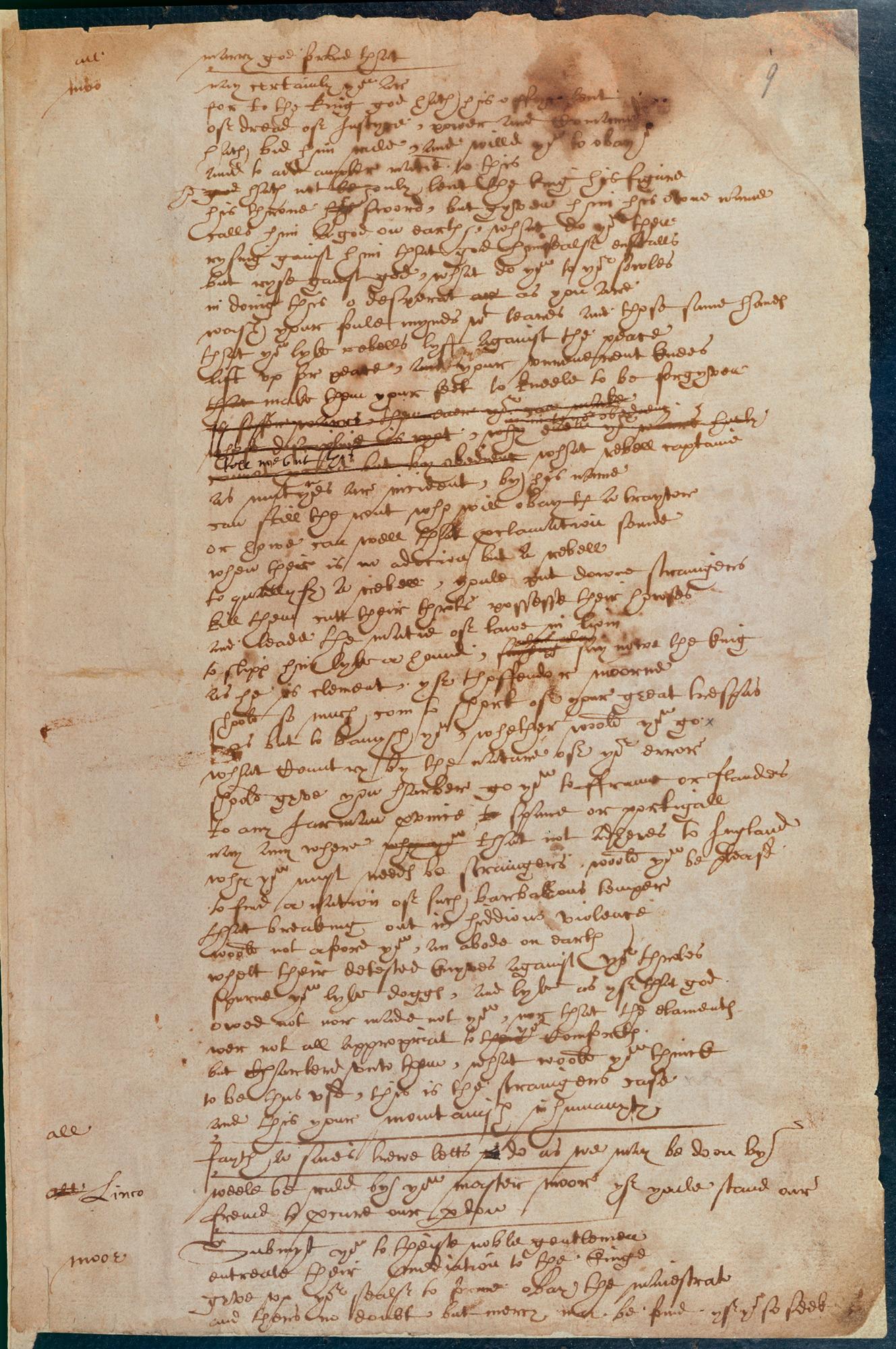 Shakespeare's handwriting in the Book of Sir Thomas More
