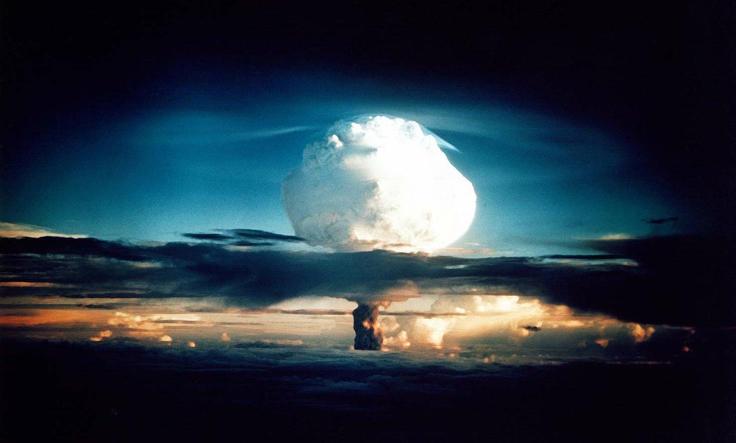 The US detonates "Mike," the first hydrogen bomb, on Nov. 1, 1952.