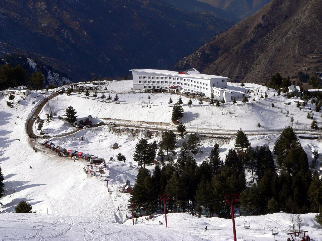 The Malam Jabba Ski resort, in the Karakoram mountains, is Pakistan's only ski area.