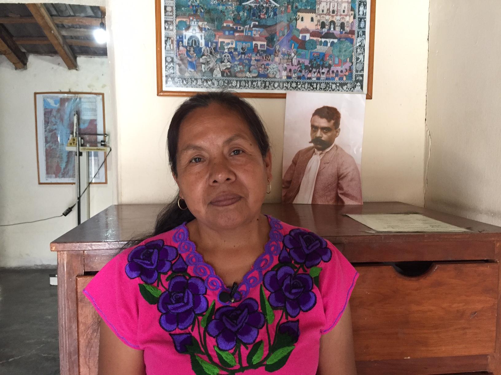 Maria de Jesus Patricio Martinez in her traditional health center.