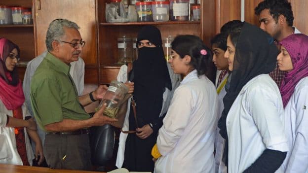 Javed Akram, who rejects the idea of quotas, says his university's female students