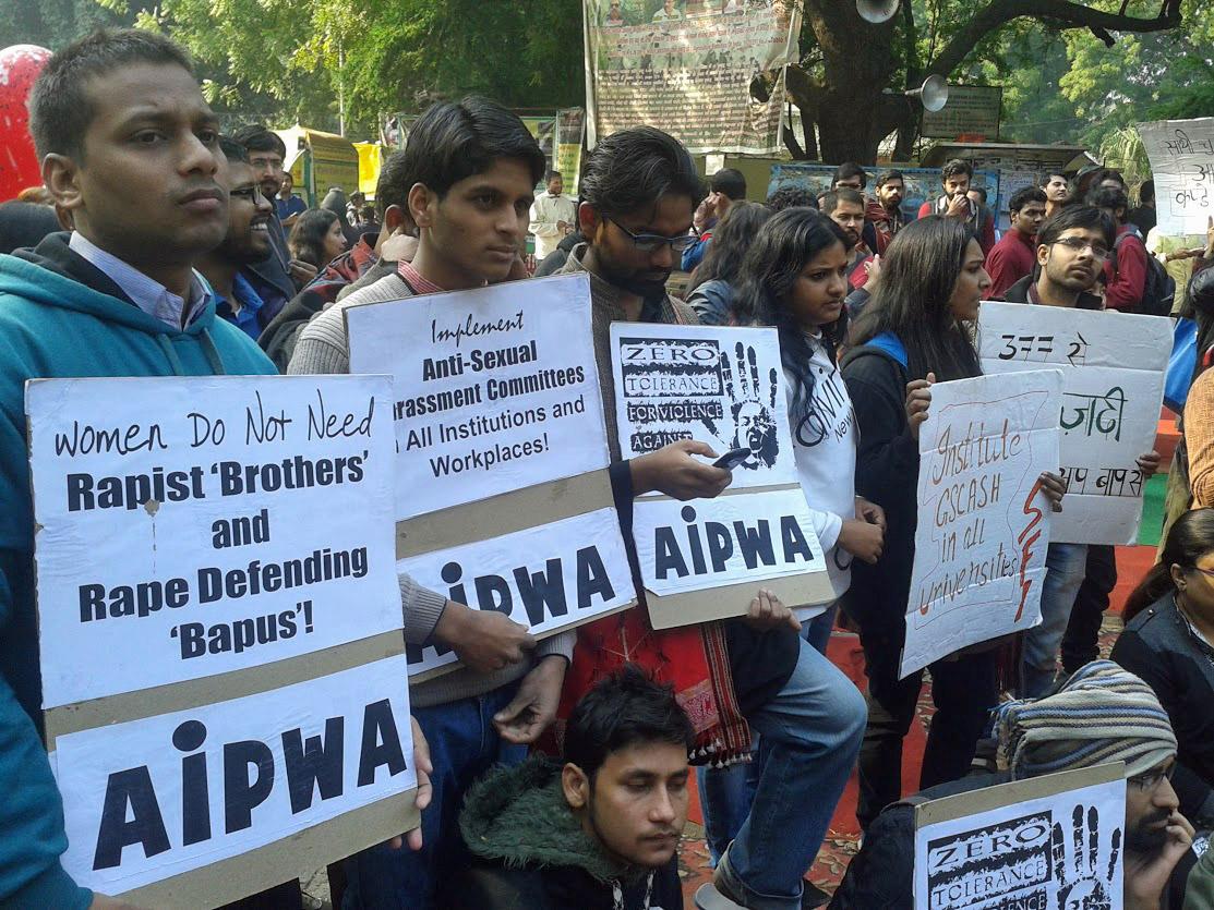 University students and local activists gathered today in New Delhi to remember the victim of the horrific gang rape two years ago. They also demanded changes to make India safer for women.