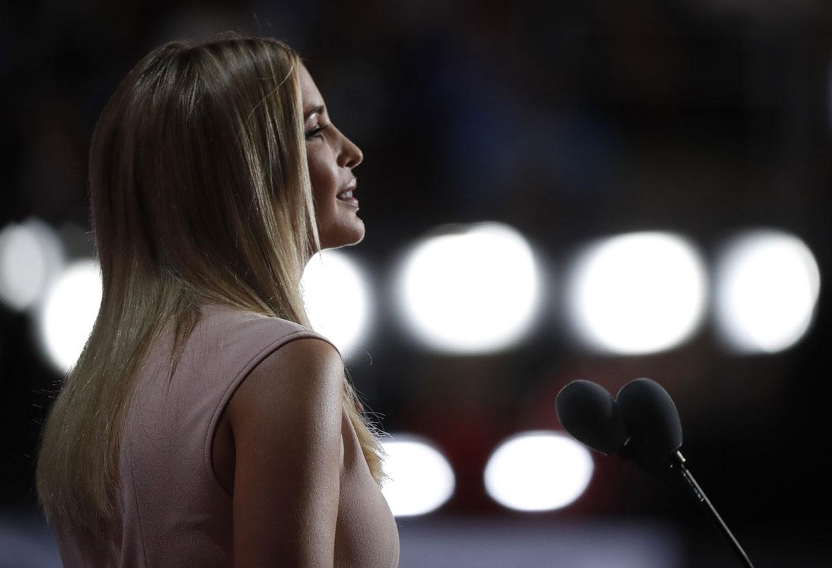 Ivanka Trump speaks during the final session of the RNC.