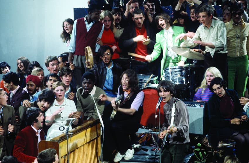 The Beatles filming