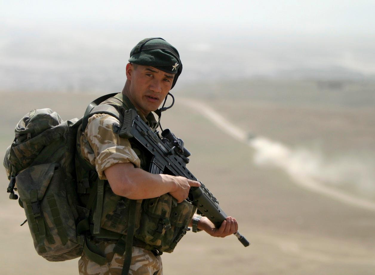 A Gurkha soldier of the British army stands guard during training in Kabul in this March 15, 2004 file photo. Ahmad Masood