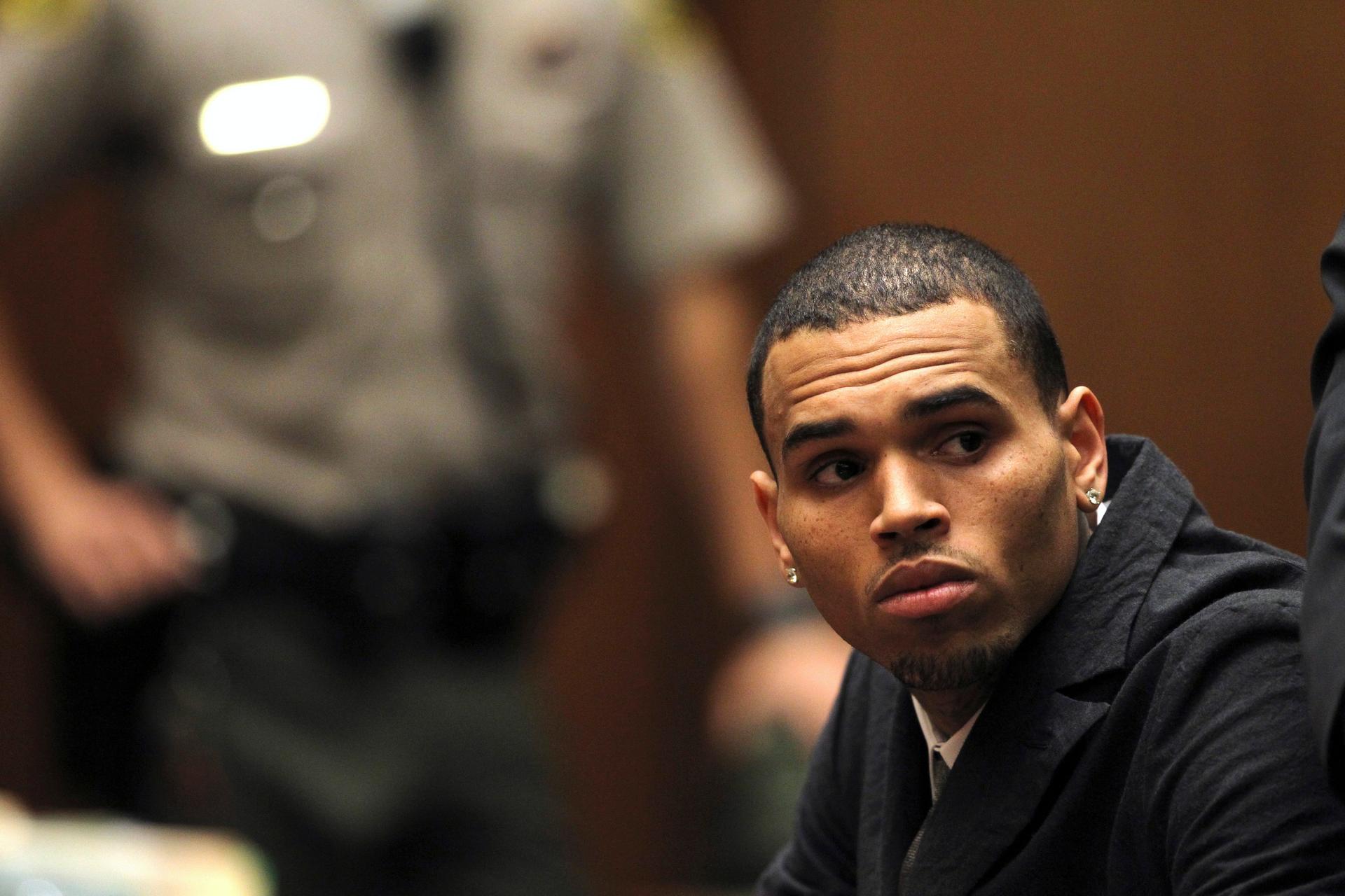 Singer Chris Brown attends a hearing at Clara Shortridge Foltz Criminal Justice Center in Los Angeles, California February 6, 2013.