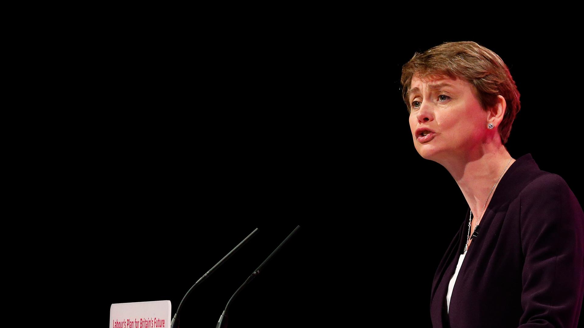 British politician Yvette Cooper speaks at a conference in September, 2014.