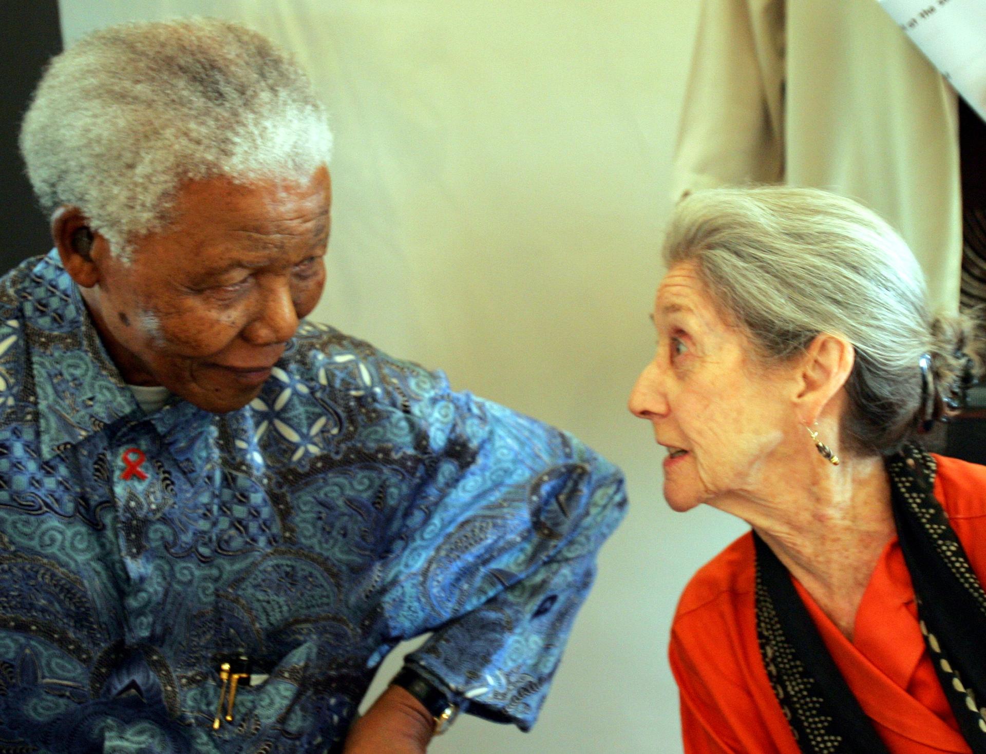 South African writer Nadine Gordimer, with Nelson Mandela in 2005