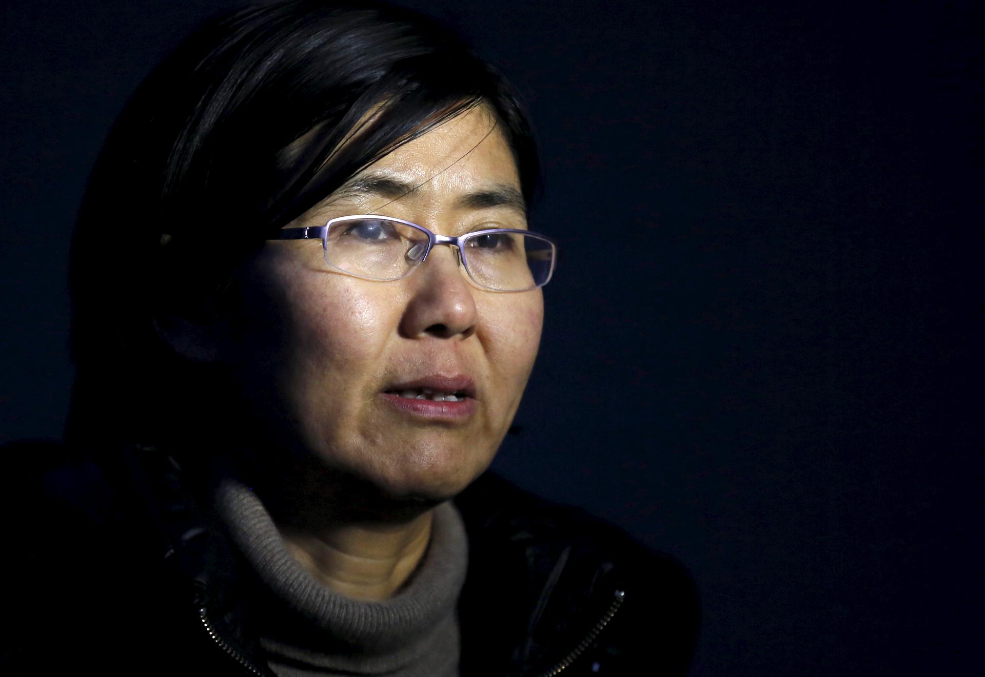 Prominent human rights lawyer Wang Yu talks during an interview with Reuters in Beijing, March 1, 2014.