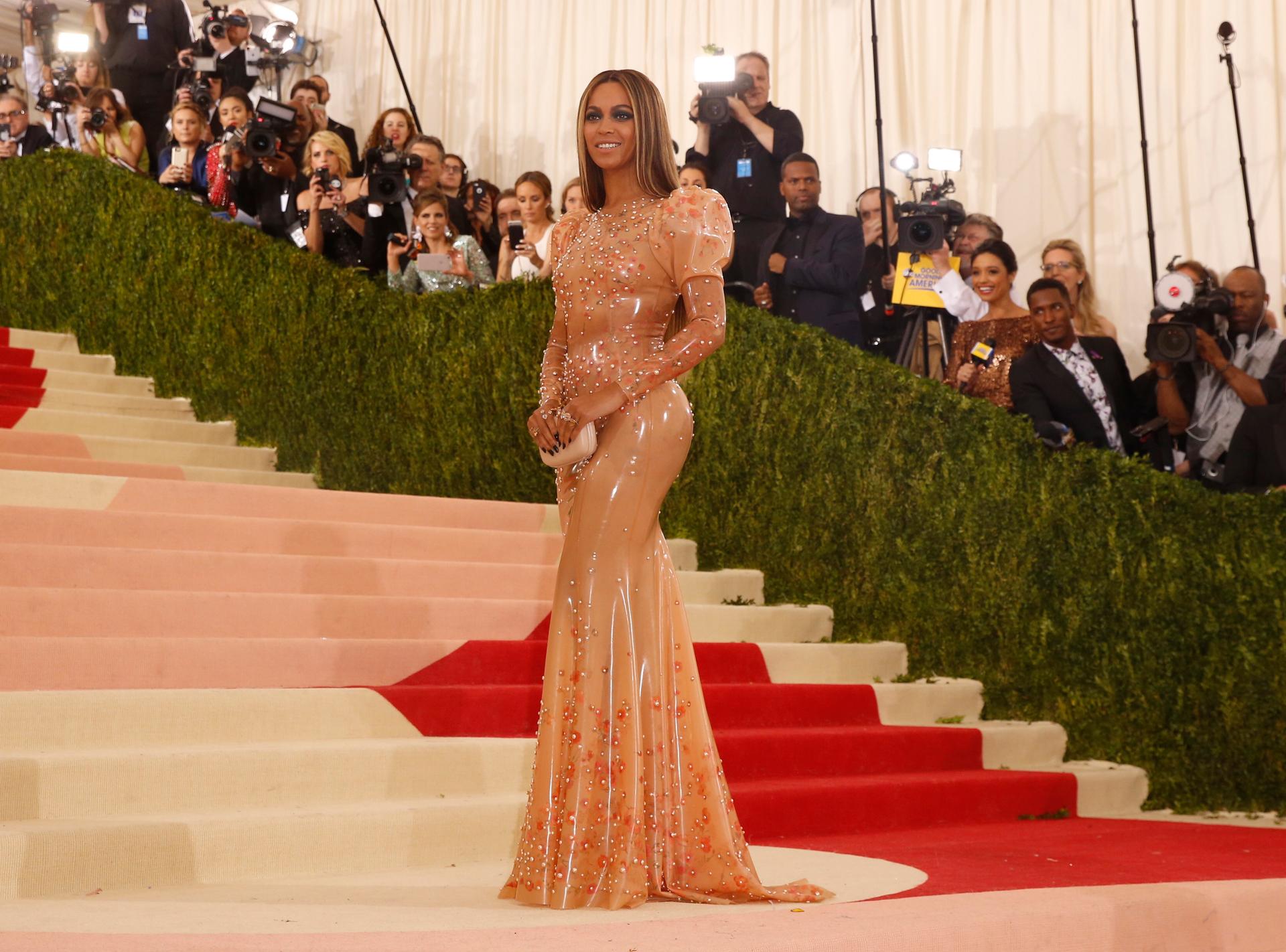 Singer-Songwriter Beyonce Knowles arrives at the Metropolitan Museum of Art Costume Institute Gala (Met Gala) in the Manhattan borough of New York, May 2, 2016.