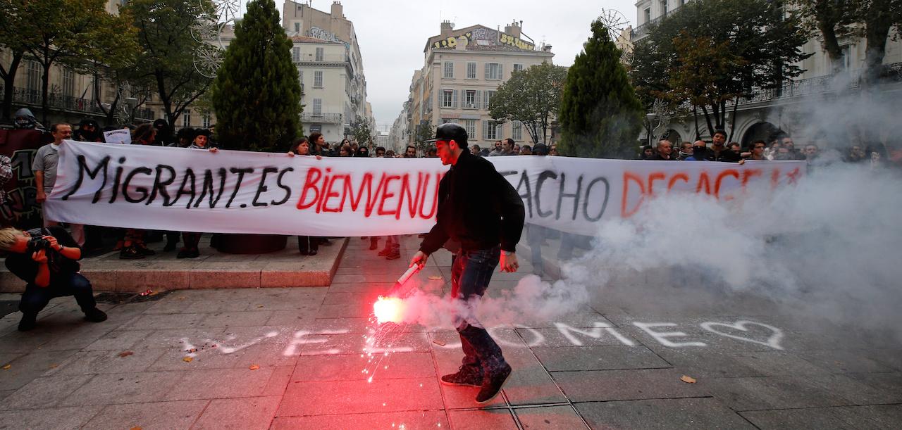 Marseille demonstrations for migrants