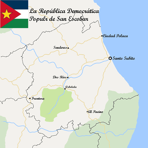 A map of San Escobar.