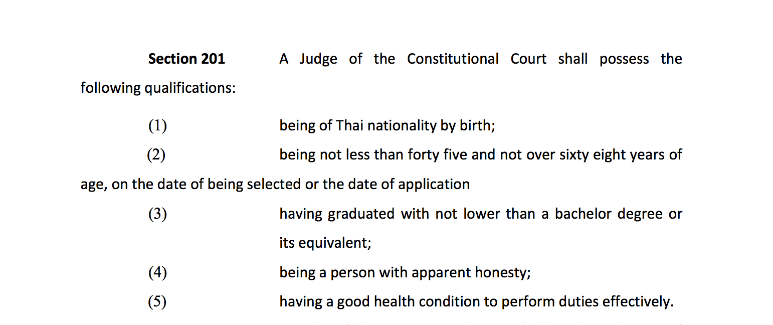 Thai constitution section 2016
